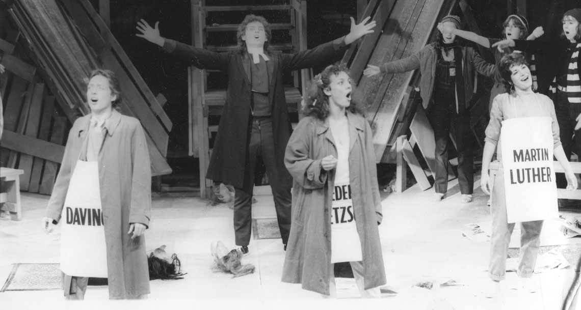 David as John the Baptist in Godspell